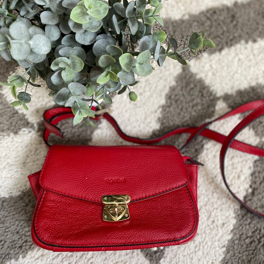Small red crossbody